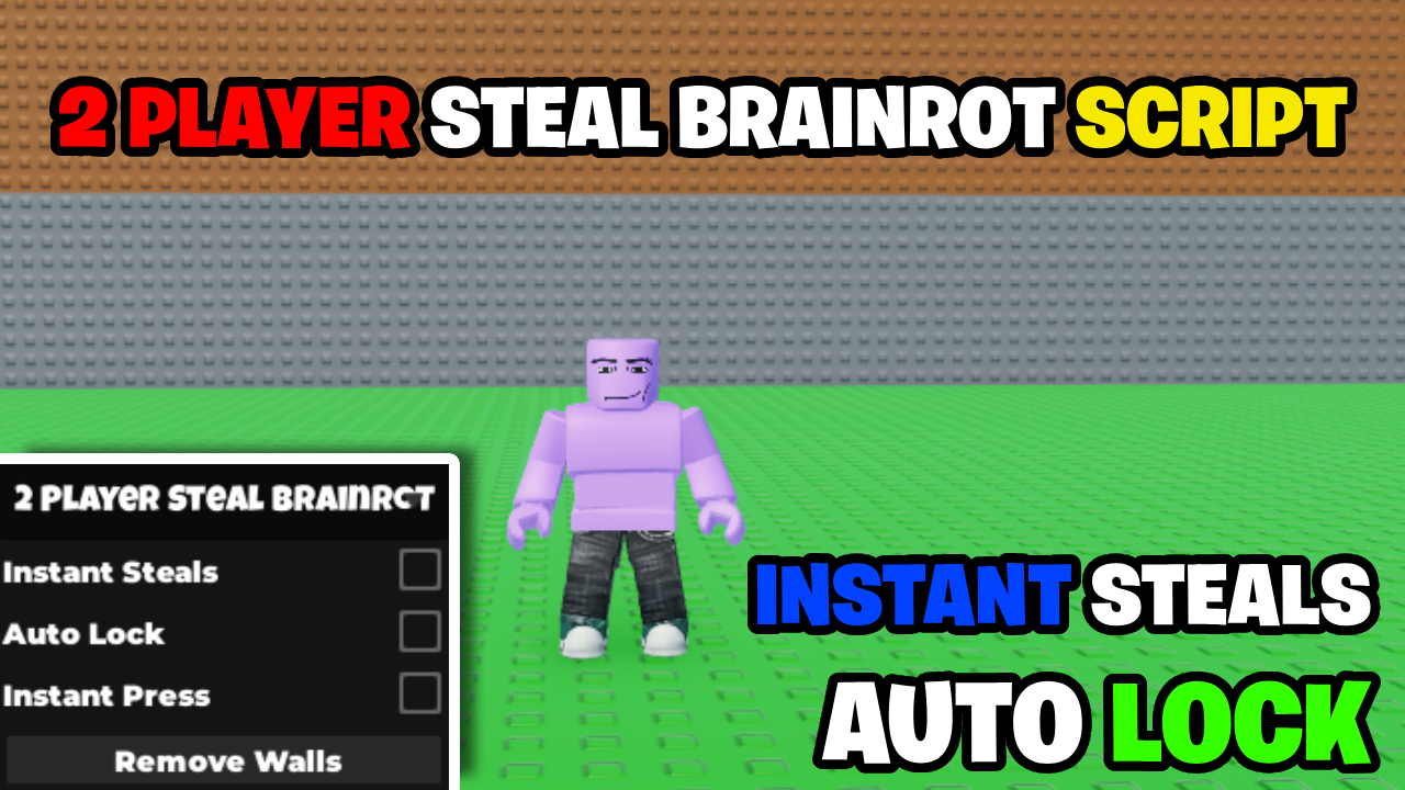 [⭐NEW] 2 Player Steal Brainrot Script – *Instant Steals & Auto Lock* ROBLOX