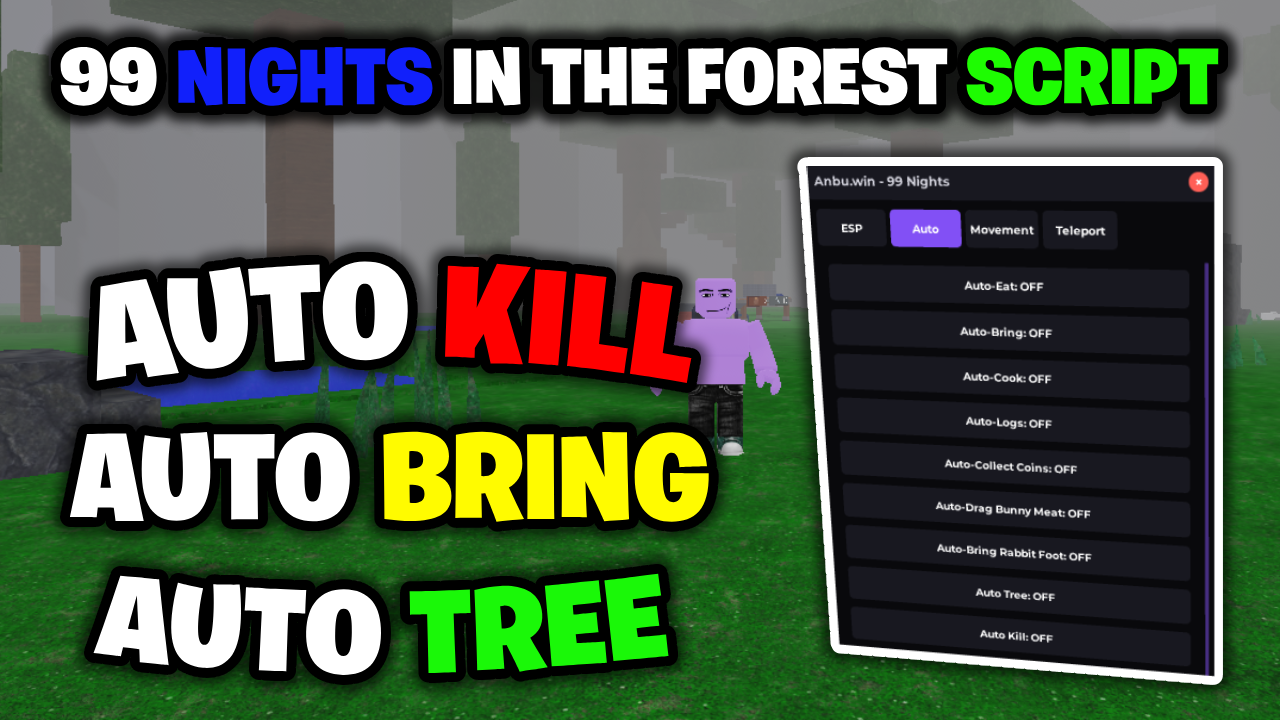 [🔦BEST] 99 Nights In The Forest Script – *Auto Bring & Auto Kill* ROBLOX