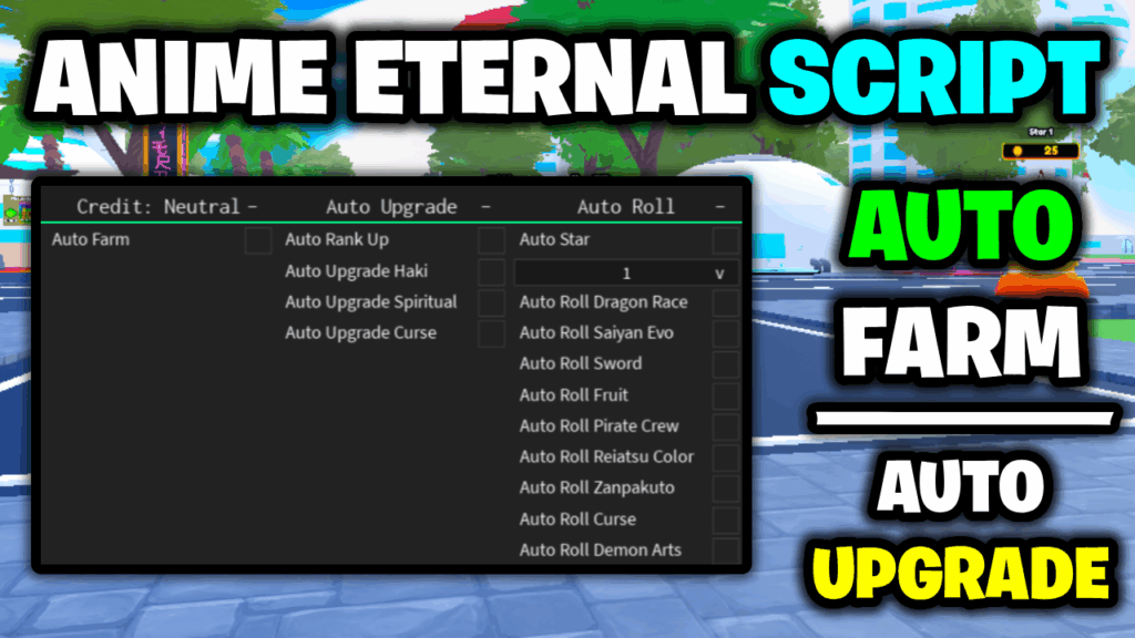 [NEW💎] Anime Eternal Script – *Auto Farm & Auto Upgrade* | ROBLOX (NO KEY!)