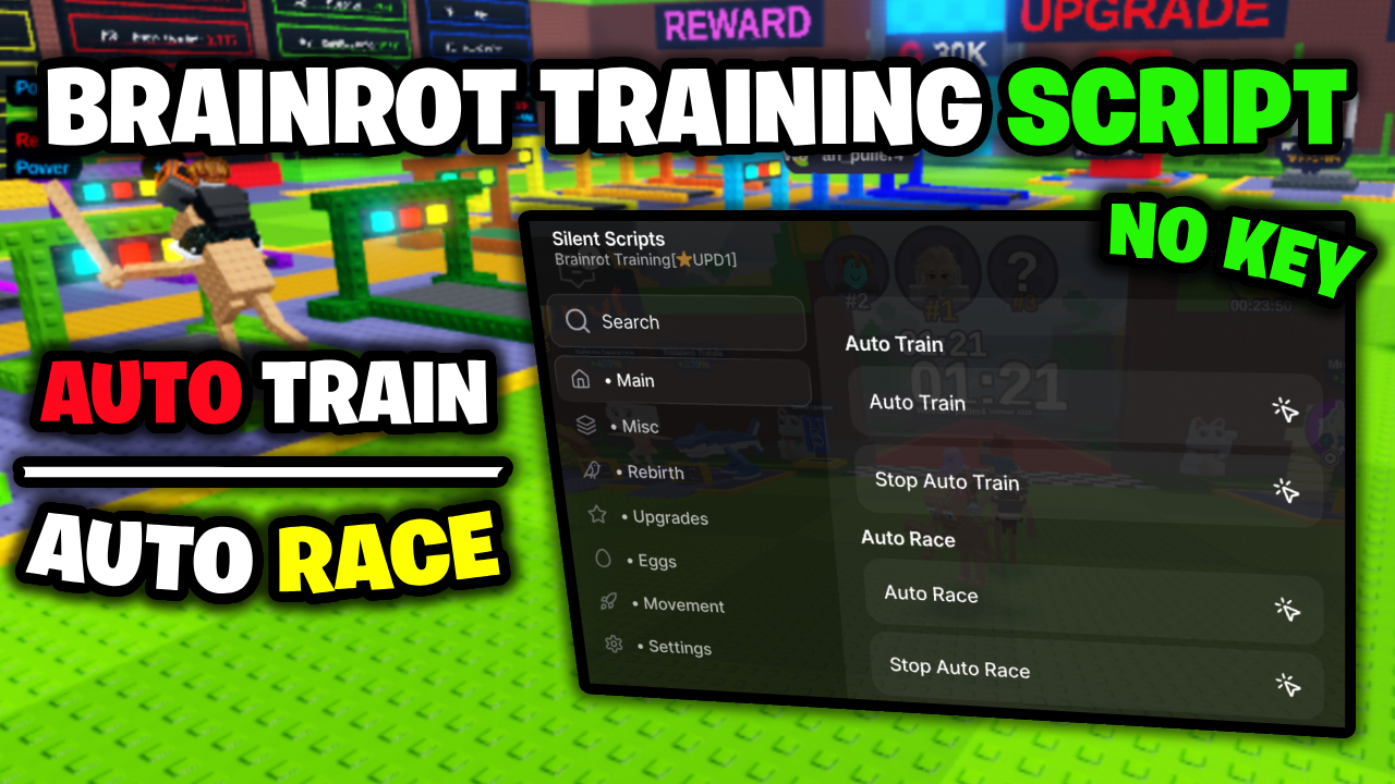 [NEW🧠] Brainrot Training Script – *Auto Train, Auto Race & More* ROBLOX (NO KEY!)