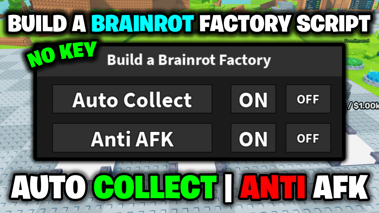 [🔑NO KEY] Build A Brainrot Factory Script – *Auto Collect & Anti AFK* ROBLOX