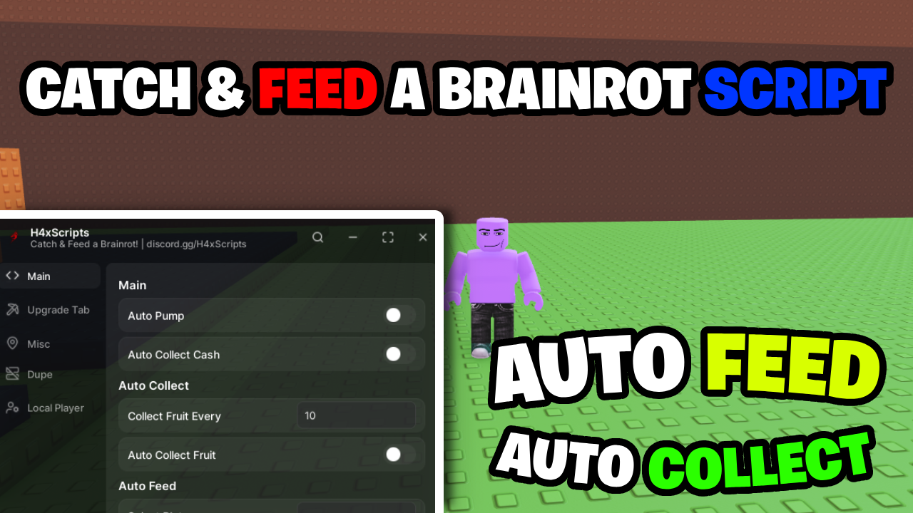 [⭐NEW] Catch And Feed A Brainrot Script – *Auto Feed & Auto Collect* ROBLOX