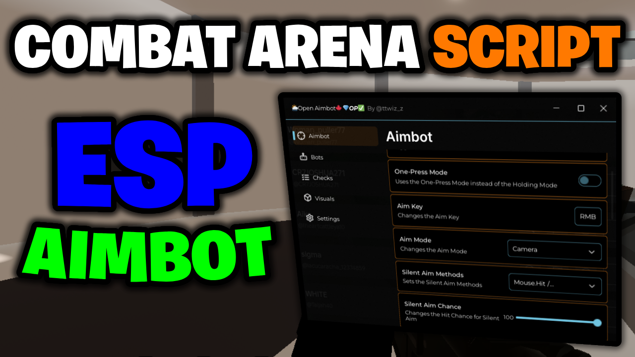 [NEW💎] Combat Arena Script – *Aimbot & ESP* ROBLOX [Works On Mobile & PC]