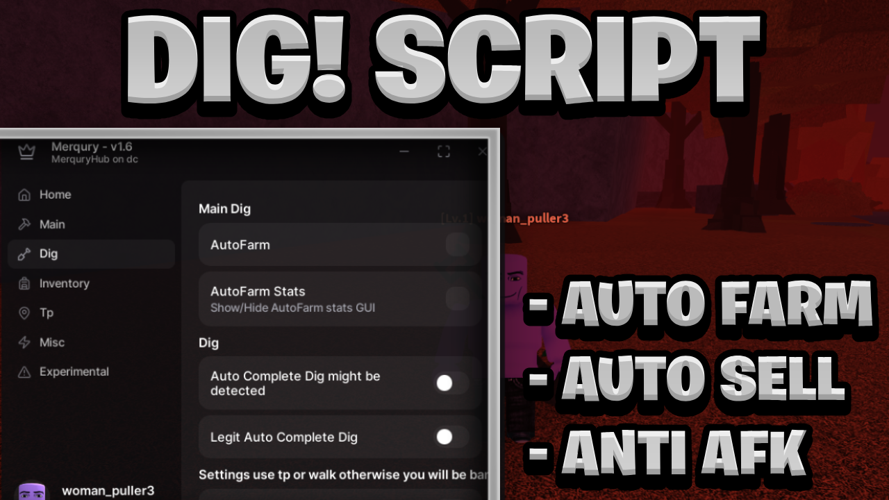 [OP NEW] DIG! Script Pastebin – (ROBLOX) *Auto Farm & Auto Sell* Exploit