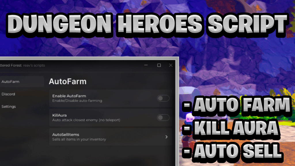 [BEST NEW] Dungeon Heroes Script Pastebin – (ROBLOX) *Auto Farm & Auto Sell*