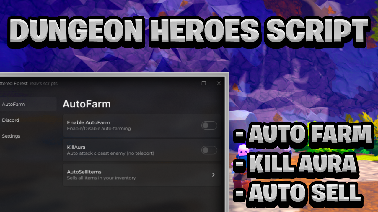 [BEST NEW] Dungeon Heroes Script Pastebin – (ROBLOX) *Auto Farm & Auto Sell*