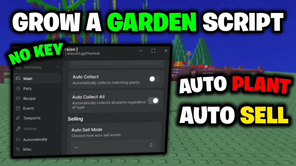 [🔑NO KEY] Grow A Garden Script – *Auto Plant & Auto Collect* ROBLOX (NO KEY!)