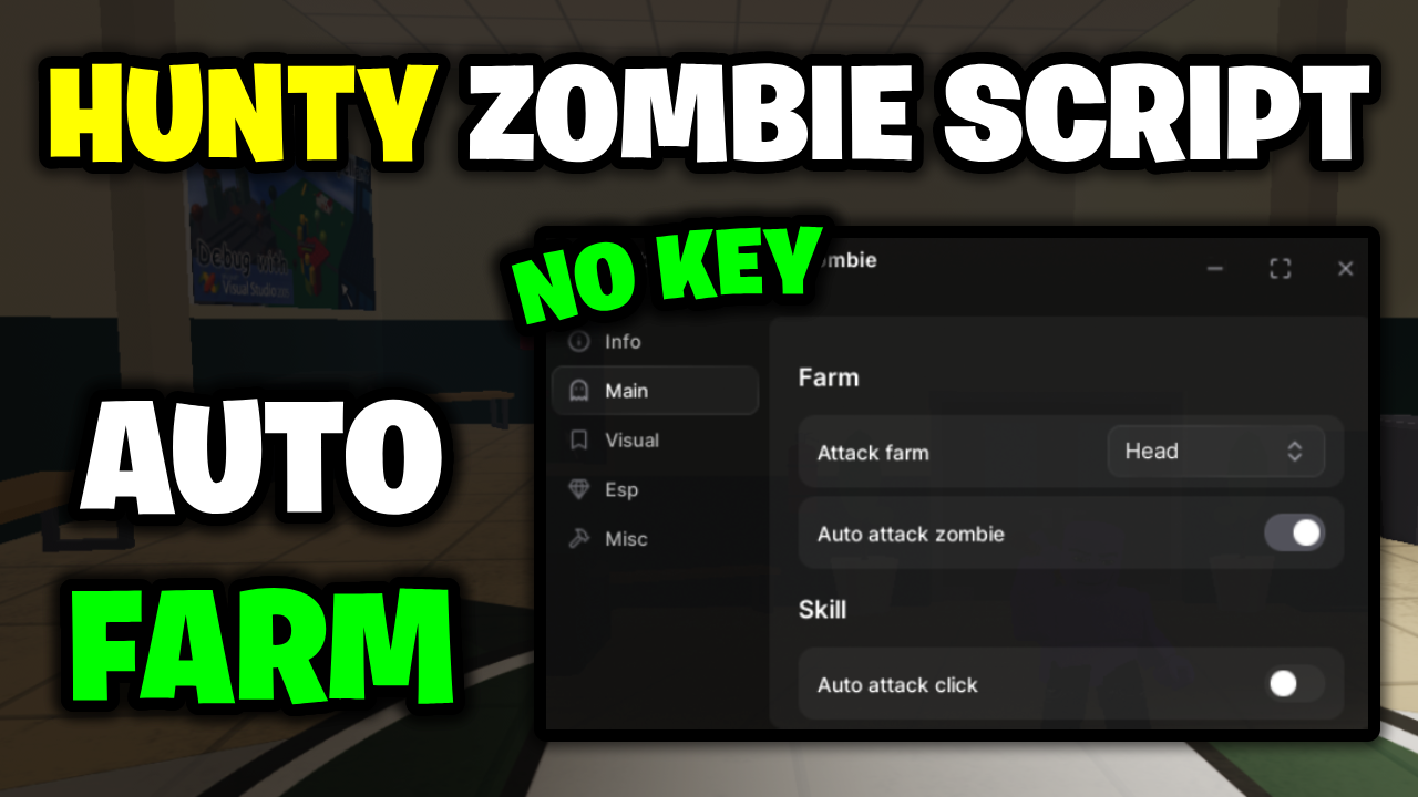[NEW⭐] Hunty Zombie Script – *Auto Farm & Auto Skill* ROBLOX (NO KEY!)