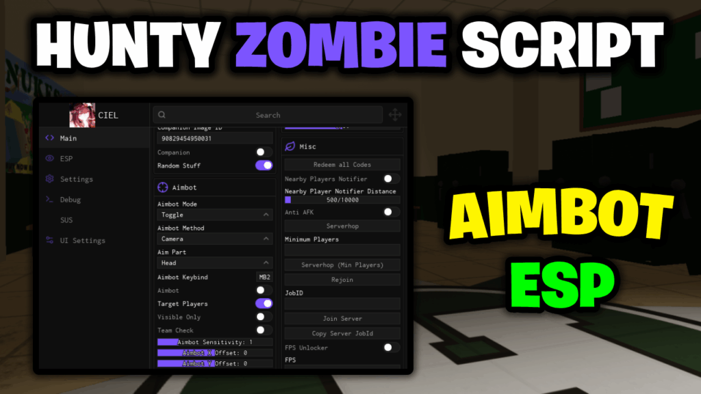 [NEW🧟] Hunty Zombie Script – *Aimbot, ESP & More* ROBLOX | NO KEY!