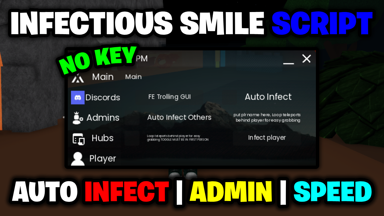[🔑NO KEY] Infectious Smile Script – *Auto Infect & Admin* ROBLOX
