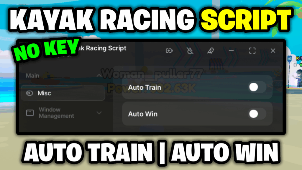 [🔑NO KEY] Kayak Racing Script – *Auto Train & Auto Win* ROBLOX