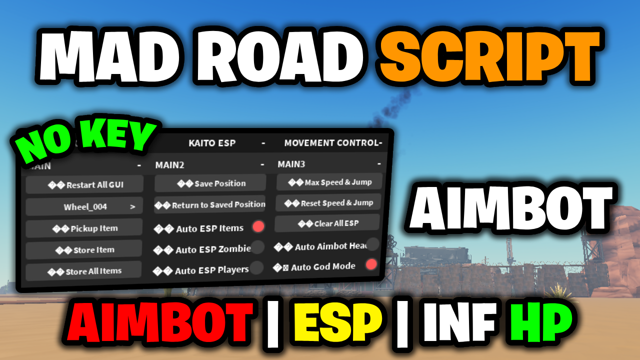 [OP💎] Mad Road Script – *Aimbot, ESP, Infinite HP & More* ROBLOX (NO KEY!)