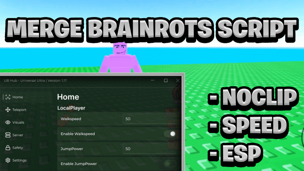 [NEW OP] Merge Brainrots Script Pastebin – (ROBLOX) *Noclip, Speed & ESP* Exploit
