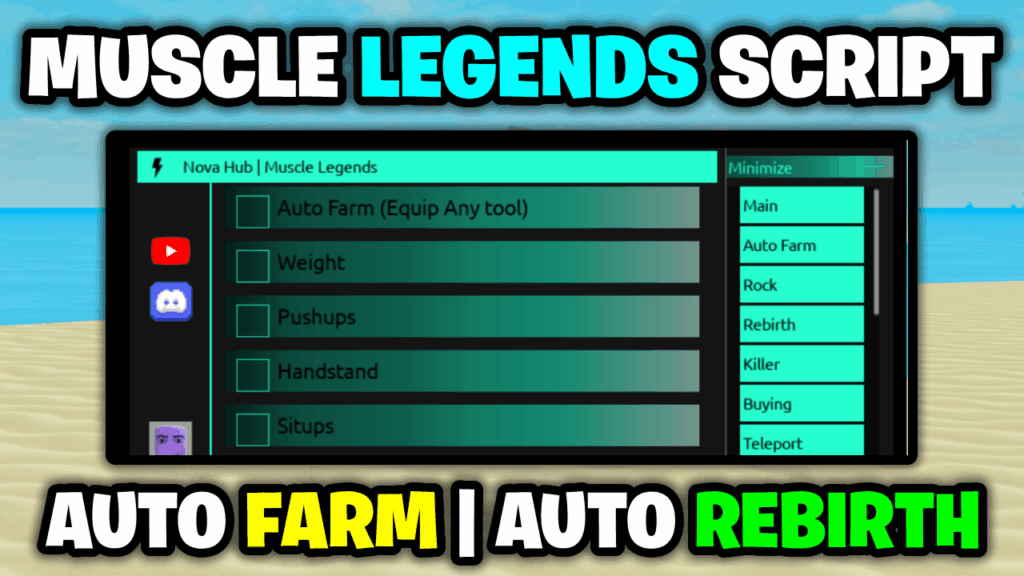 [💪NEW] Muscle Legends Script – *Auto Farm & Auto Rebirth* ROBLOX