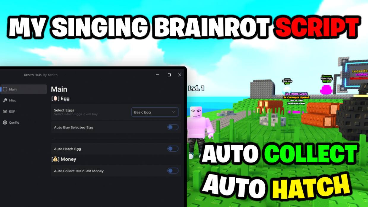 [🎶NEW] My Singing Brainrot Script – *Auto Collect, Auto Hatch & More* ROBLOX