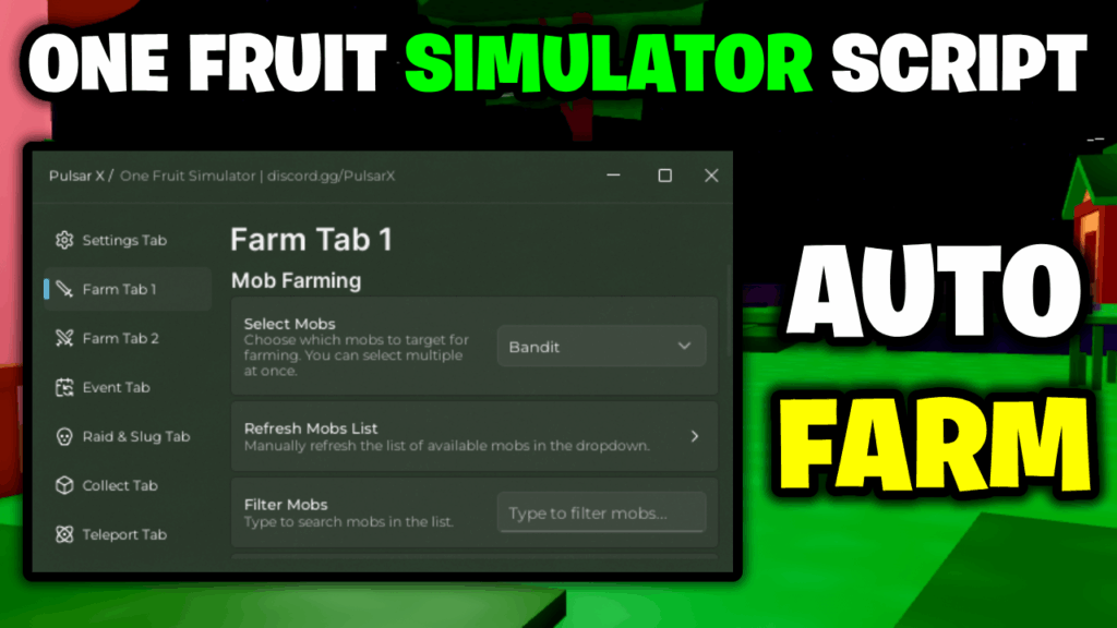 [NEW💎] One Fruit Simulator Script – *Auto Farm, Auto Raid & More* ROBLOX