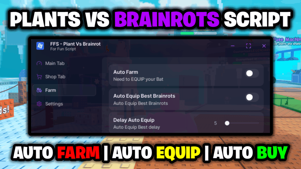 [💎NEW] Plants Vs Brainrots Script – *Auto Farm, Auto Buy & More* ROBLOX