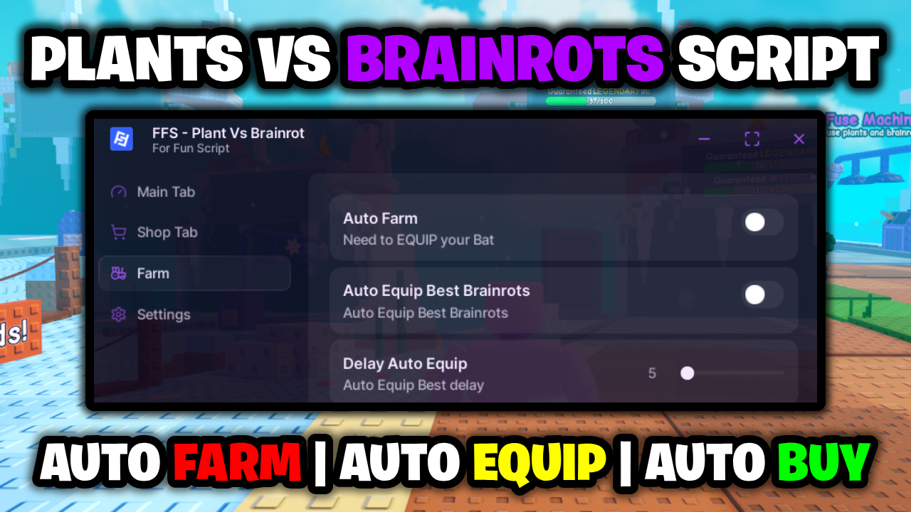 [💎NEW] Plants Vs Brainrots Script – *Auto Farm, Auto Buy & More* ROBLOX