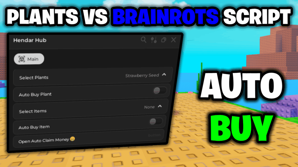 [NEW🌱] Plants Vs Brainrots Script – *Auto Buy & More* ROBLOX