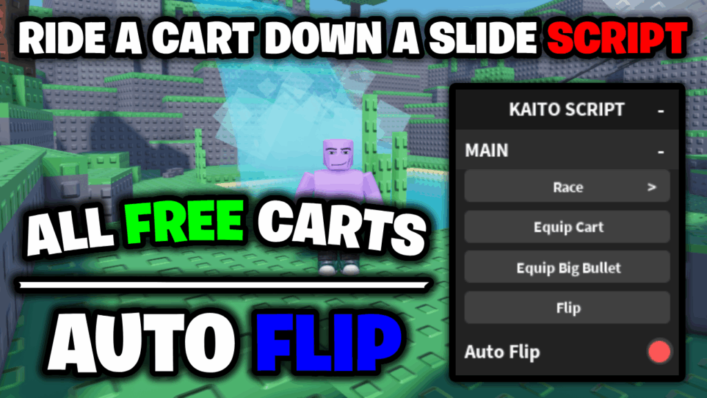 [⭐OP] Ride A Cart Down A Slide Script – *All Free Carts & Auto Flip* ROBLOX