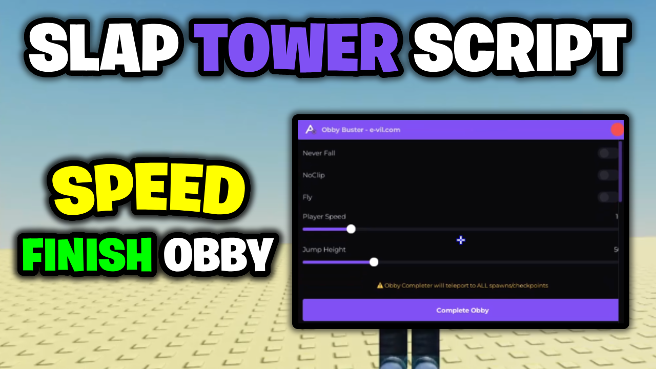 [🤚NEW] Slap Tower Script – *Complete Obby, Fly, Speed & More* ROBLOX