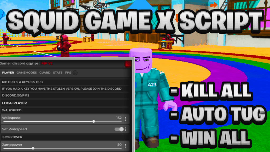 [NEW OP] Squid Game X Keyless Script Pastebin – (ROBLOX) *Kill All* Exploit