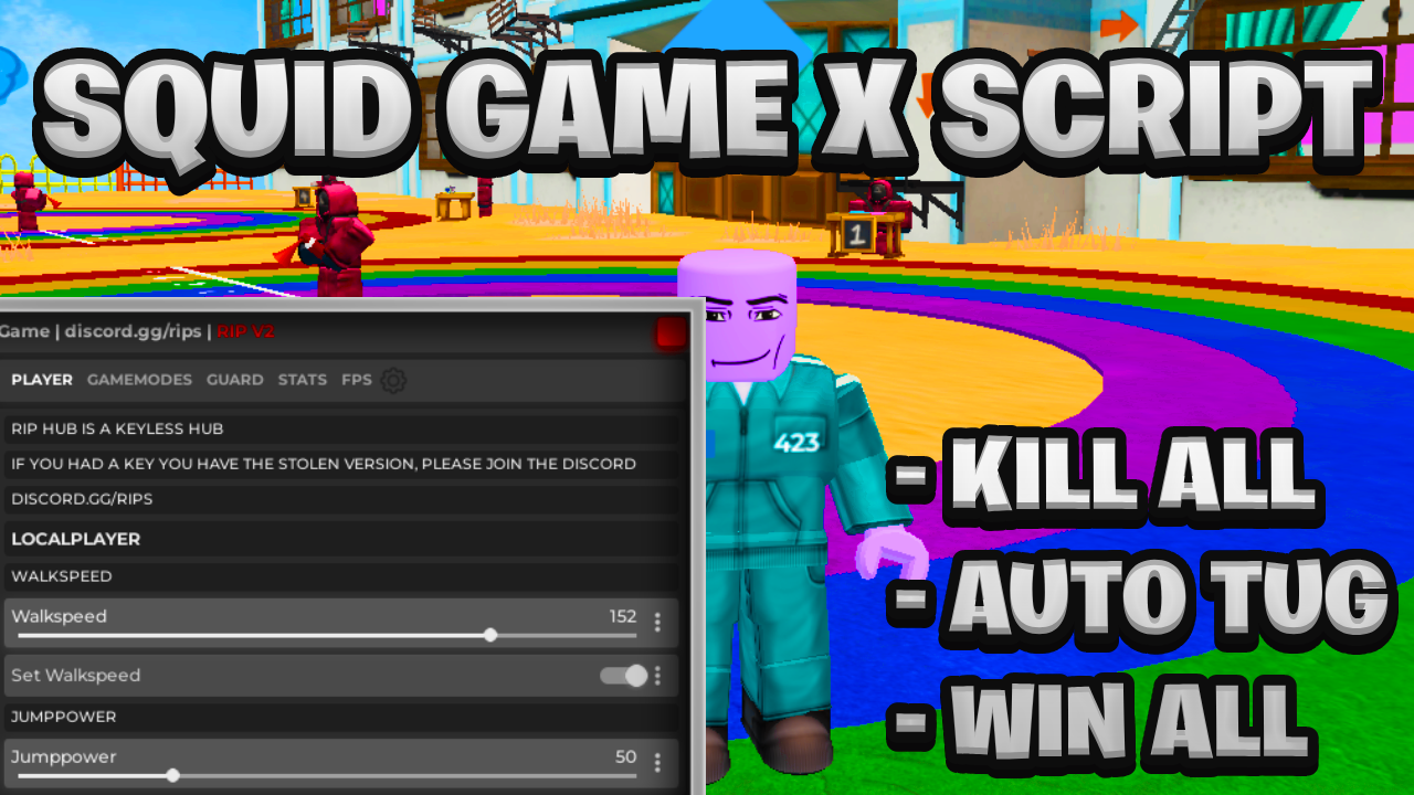 [NEW OP] Squid Game X Keyless Script Pastebin – (ROBLOX) *Kill All* Exploit
