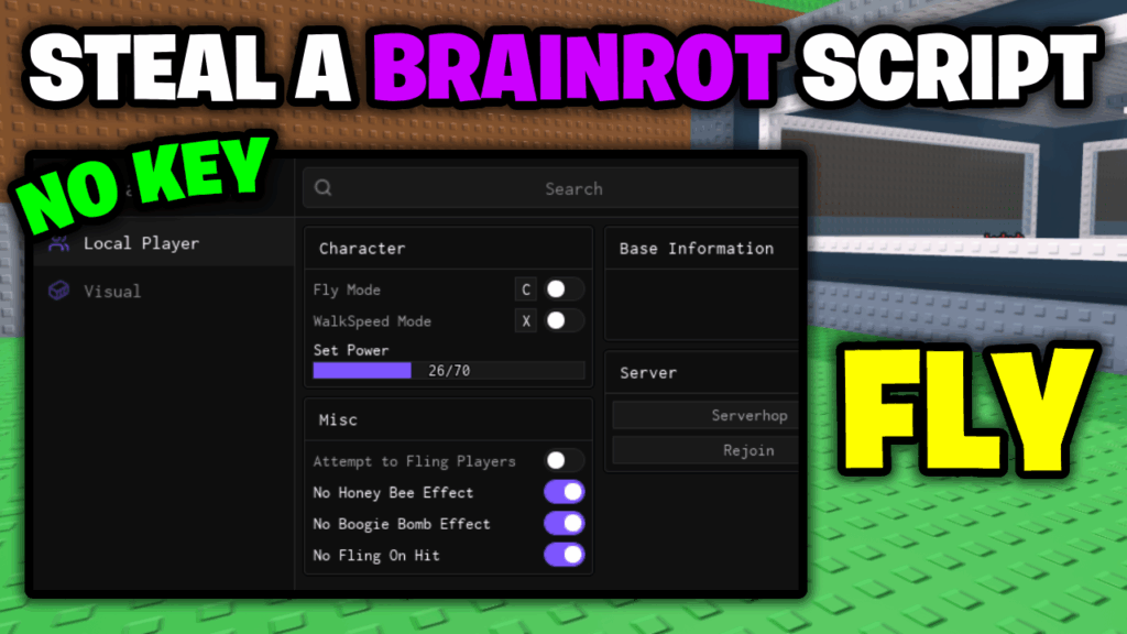[NO KEY🔑] Steal A Brainrot Script – *Fly, Speed & More* ROBLOX