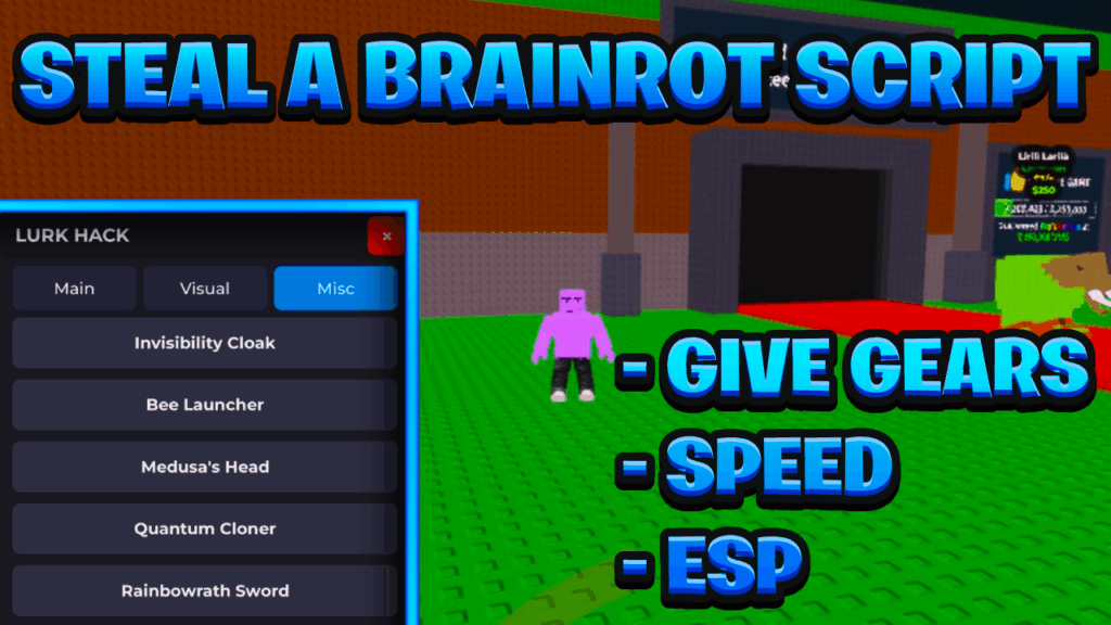 [NEW OP] Steal A Brainrot Keyless Script Pastebin – (ROBLOX) *Give Gears* Exploit
