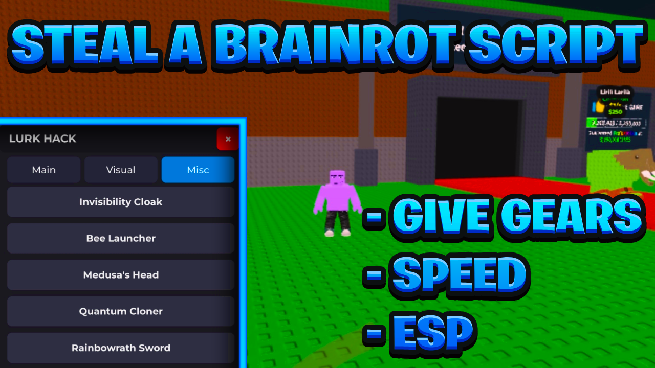 [NEW OP] Steal A Brainrot Keyless Script Pastebin – (ROBLOX) *Give Gears* Exploit
