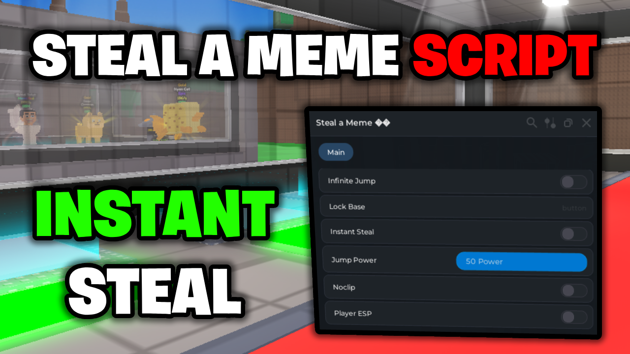 [⭐BEST] Steal A Meme Script – *Instant Steal & Noclip* [Works On Mobile & PC] ROBLOX