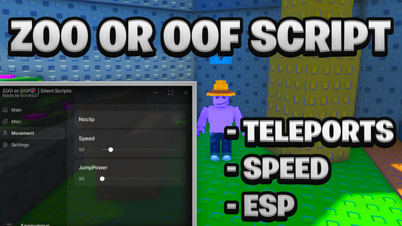 [OP NEW] ZOO Or OOF Script Pastebin – (ROBLOX) *Teleports, Speed & ESP* Exploit