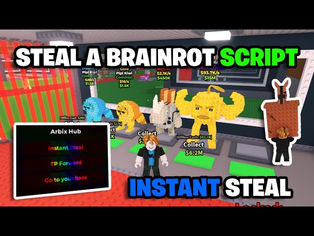 [BEST💸] Steal A Brainrot Script – *Instant Steals* Pastebin ROBLOX (NO KEY)