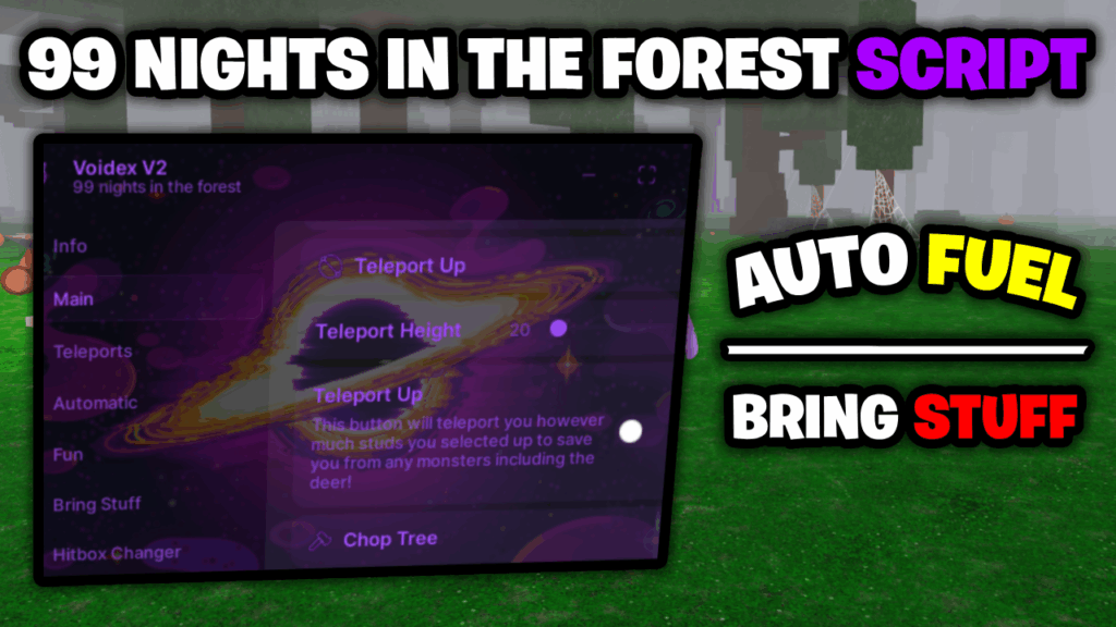 [🔑KEYLESS] 99 Nights In The Forest Script – *Bring Stuff & Auto Fuel* ROBLOX