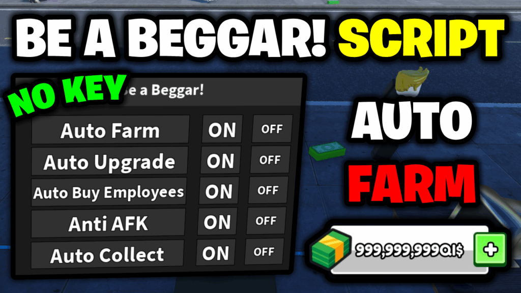 [NO KEY🔑] Be A Beggar! Script – *Auto Farm, Auto Collect & More* ROBLOX