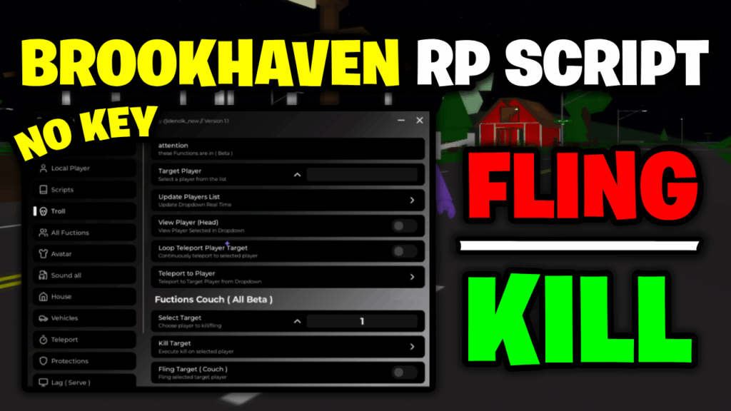 [💎NEW] Brookhaven RP Script – *Fling, Kill & More* ROBLOX [Works On Mobile & PC]
