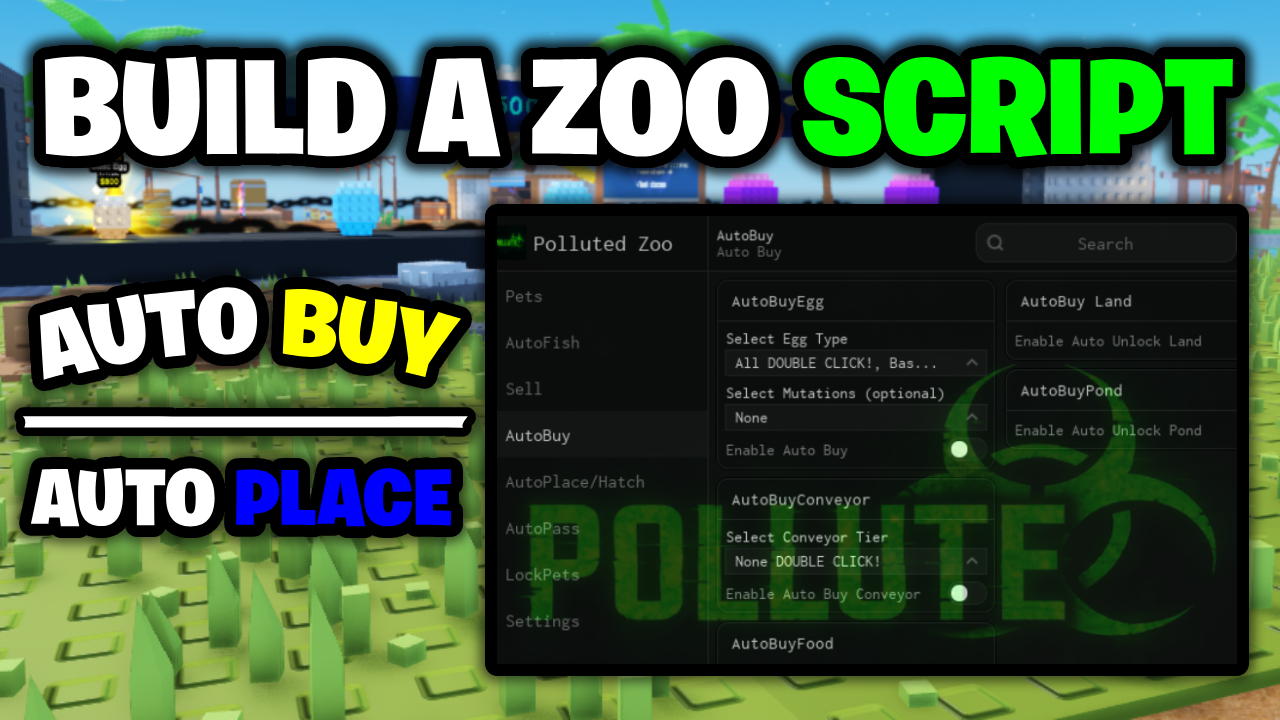 [🦓NO KEY] Build A Zoo Script – *Auto Buy, Auto Place & More* ROBLOX