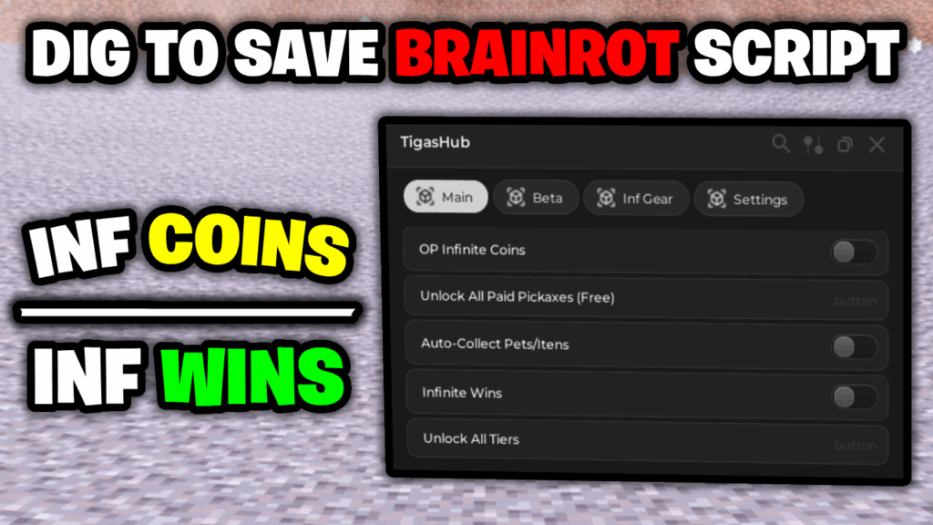 [💸INF] Dig To Save Brainrot Script – *Infinite Coins & Wins* ROBLOX