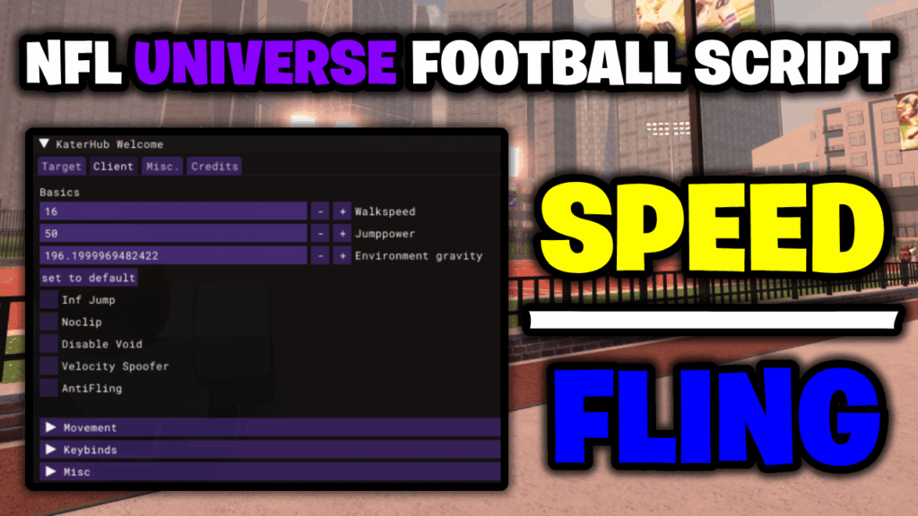 [NO KEY🏈] NFL Universe Football Script – *Speed & More* ROBLOX [Works On Mobile & PC]