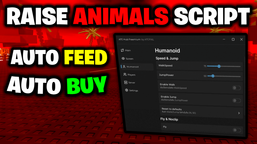 [NO KEY🔑] Raise Animals Script – *Auto Feed, Auto Buy & More* ROBLOX