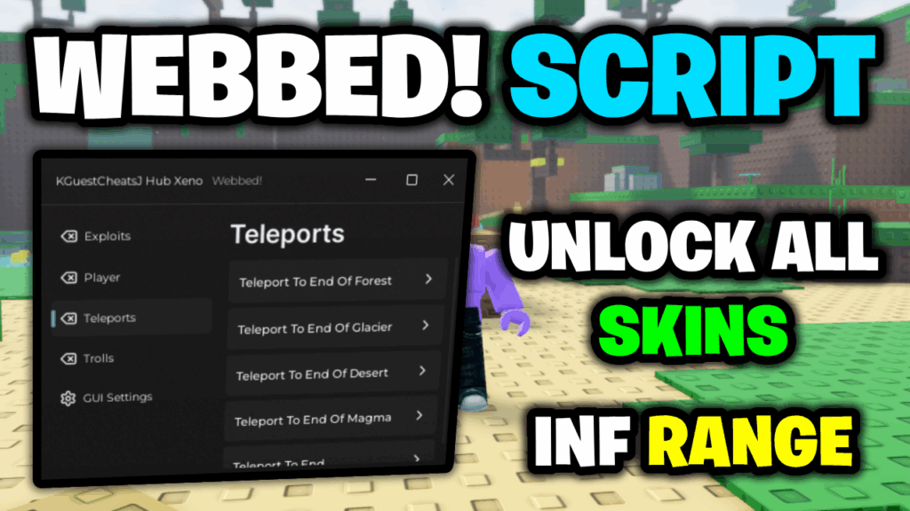[🕸️NO KEY] Webbed! Script – *Unlock All Skins, Infinite Range & More* ROBLOX