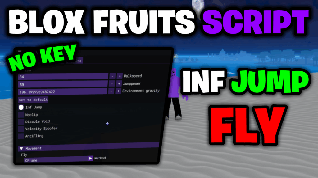 [🔑NO KEY] Blox Fruits Script – *Inf Jump, Fly & More* ROBLOX [Works On Mobile & PC]