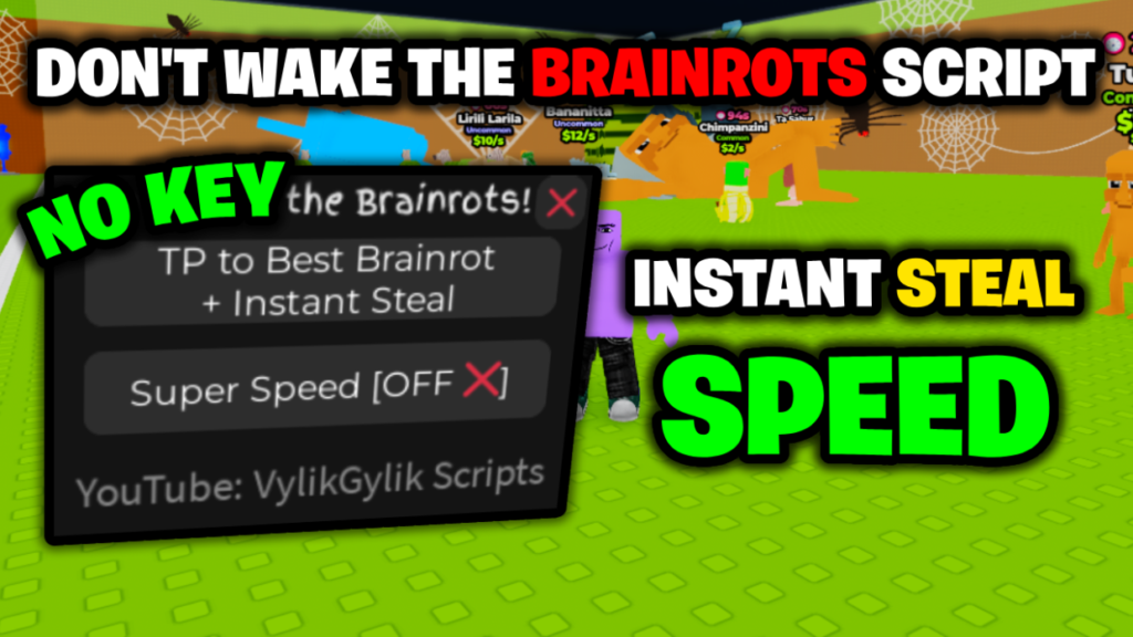 [🔑NO KEY] Don’t Wake The Brainrots Script – *Instant Steal, Teleport & More* ROBLOX
