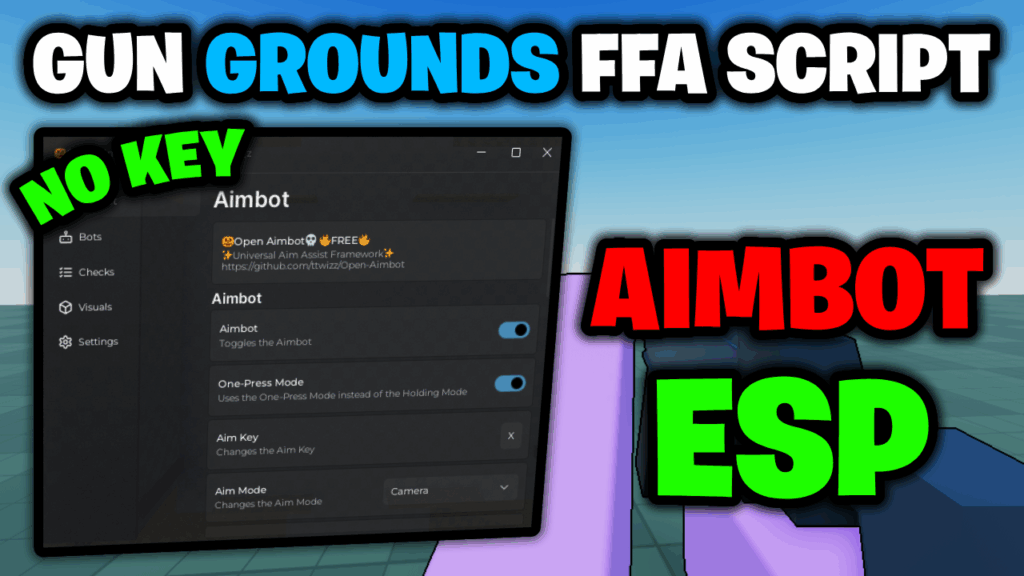 [🔑NO KEY] Gun Grounds FFA Script – *Aimbot & ESP* ROBLOX [Works On Mobile & PC]