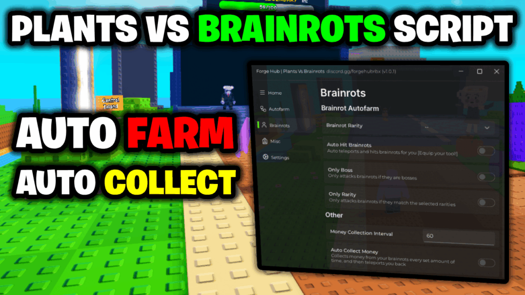 [BEST💎] Plants Vs Brainrots Script – *Auto Farm, Auto Collect & More* ROBLOX