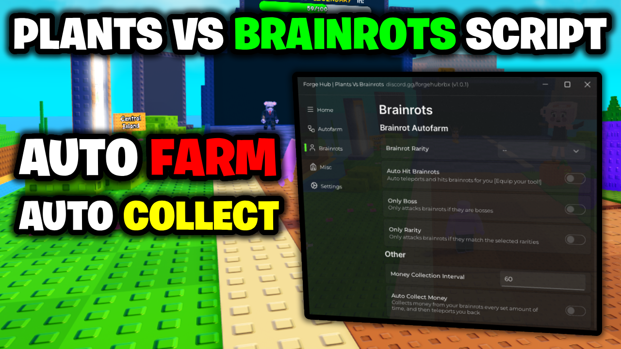 [BEST💎] Plants Vs Brainrots Script – *Auto Farm, Auto Collect & More* ROBLOX