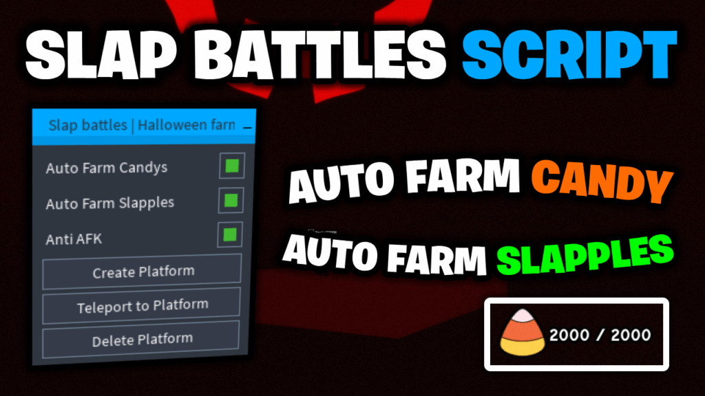 [🎃NEW] Slap Battles Script – *Auto Farm Candy & Slapples* ROBLOX (Halloween Event)