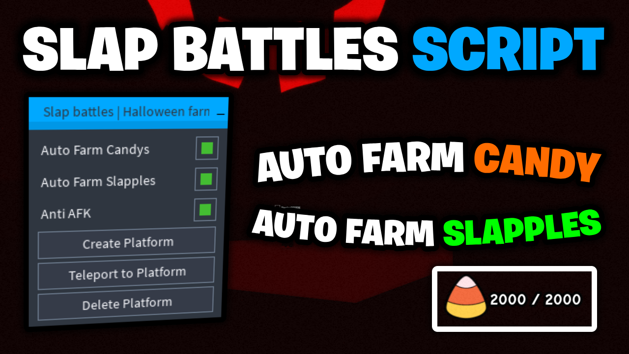 [🎃NEW] Slap Battles Script – *Auto Farm Candy & Slapples* ROBLOX (Halloween Event)